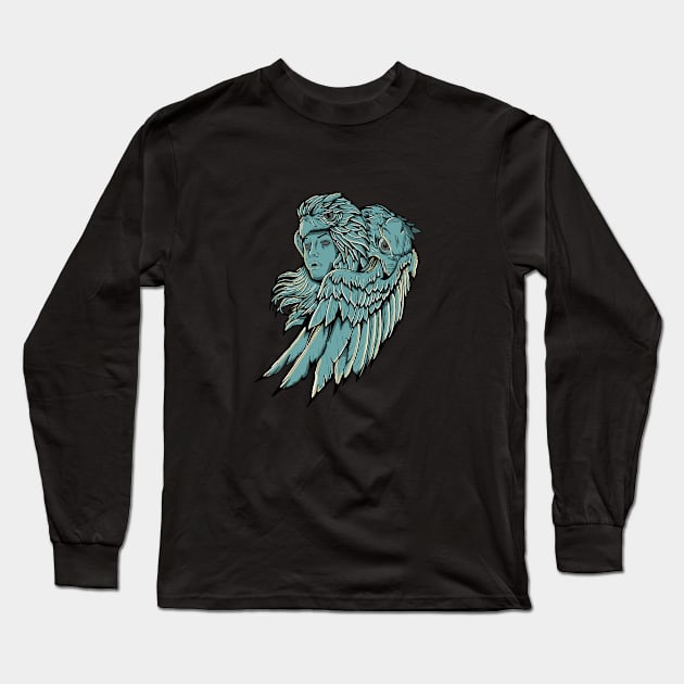 eagle queen Long Sleeve T-Shirt by fflat hds